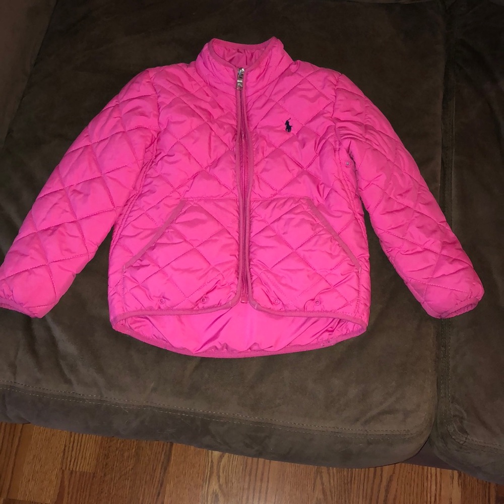 Girls 4T Polo by Ralph Lauren quilted pink coat